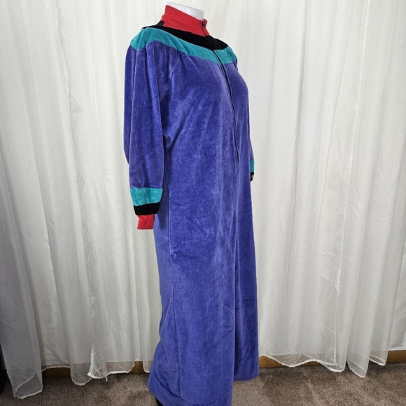 Vintage Pierre Cardin velour house dress zip front size small - Picture 6 of 9